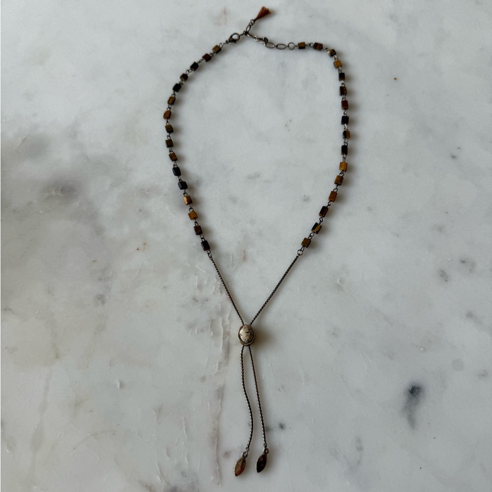 Beaded Bolo Tie Necklace